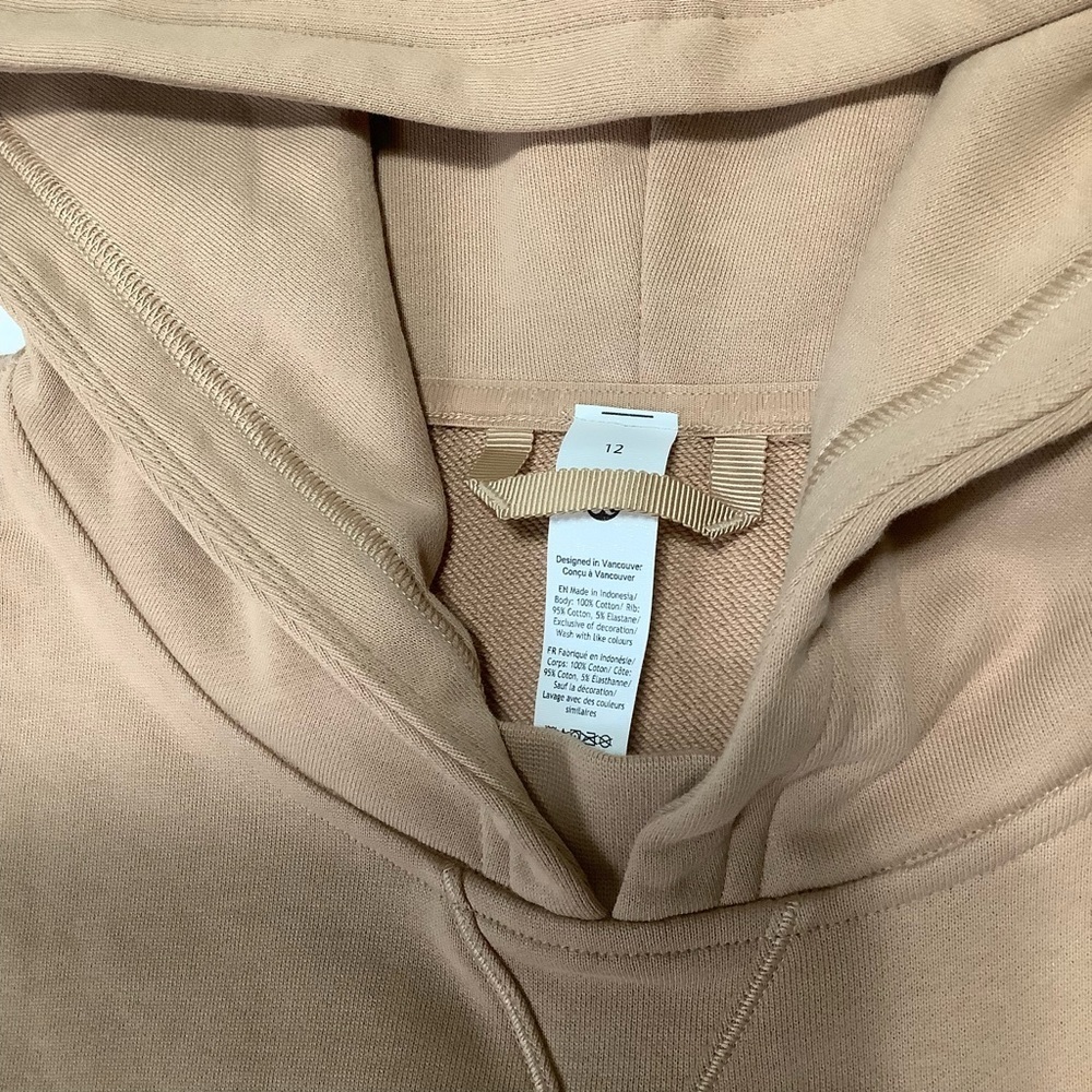 Lululemon NWT All Yours Hoodie French Terry Beech Wood Sz 12 - Picture 6 of 9